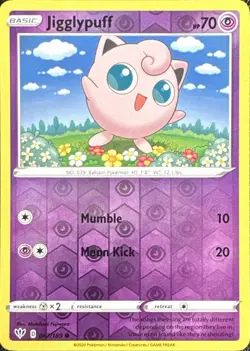 Jigglypuff 067/189 Common Darkness Ablaze Pokemon Reverse Holo Near Mint - Image 1