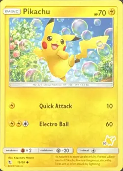 Pikachu 19/68 Battle Academy 2020 Stamped Pokemon Lightly Played - Image 1