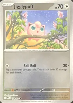 Jigglypuff 076/094 Common Phantasmal Flames Pokemon Reverse Holo Near Mint - Image 1