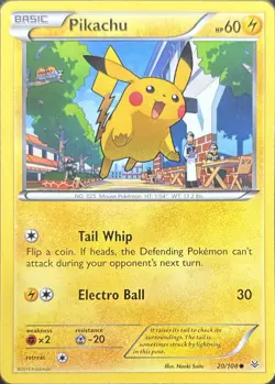 Pikachu 20/108 Common Roaring Skies Pokemon Lightly Played - Image 2