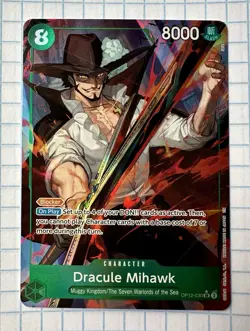 OP12-030 Dracule Mihawk SR Alt Art AA One Piece Card Game TCG CCG English - Image 1