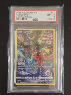 PSA 10 Deoxys GG12/GG70 Crown Zenith Full Art Ultra Rare Holo Pokemon - Image 1