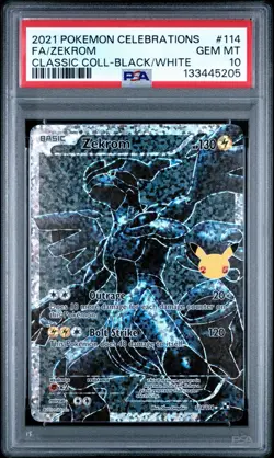 Pokemon TCG Zekrom Celebrations 114/114 GEM MINT PSA 10 - Image 1