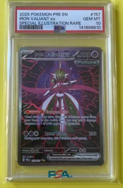 2025 Pokemon Iron Valiant ex special illustration rare PSA 10 - Image 1