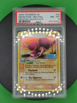 PSA 8 Medicham 25/100 EX Crystal Guardians Reverse Holo Stamped 2006 Pokemon TCG - Image 5