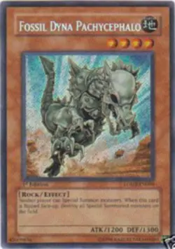 Yugioh! MP Fossil Dyna Pachycephalo - LODT-EN099 - Secret Rare - 1st Edition Mod - Image 1