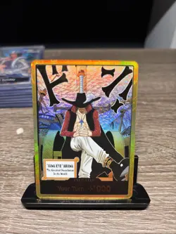 DON!! Card Dracule Mihawk Gold One Piece OP14 The Azure Sea's Seven NM - Image 1