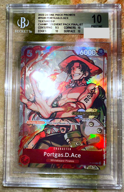 BGS 10 Ace P-028 Championship Event Pack Finalist English One Piece Card PSA - Image 1