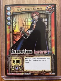 One Piece CCG Red-Haired Shanks Holofoil SR 2005 Vintage English - Image 1