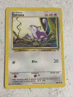 Pokemon Card Rattata 89/110 Legendary Collection MP - Image 1
