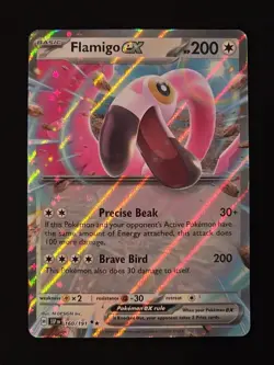 Flamingo Ex 160/191 Double Rare Holo Pokemon TCG Surging Sparks Card MT - Image 1