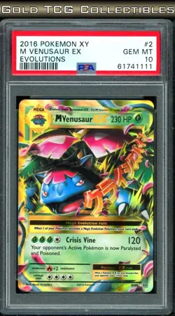 PSA 10 ⭐ Pokemon M Venusaur EX 2 Evolutions XY Mega 2016 Graded Card - Image 1
