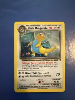 Pokemon Dark Dragonite Holo Rare Card Legendary Collection 5/110 - Image 1