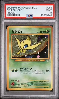 Pokemon Card Celebi No. 251 Holo SWIRL Neo 3 Promo PSA 9 MINT - Image 1