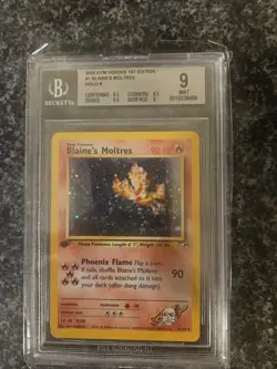 Pokemon Blaine's Moltres Holo Rare Gym Heroes Card 001/132 First Edition - Image 1