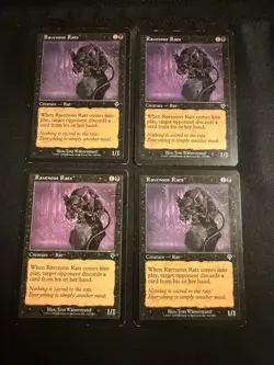x4 Ravenous Rats [Urza's Destiny] 4x Magic MTG Cards LP - Image 1