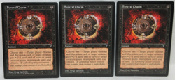 FUNERAL CHARM X3 MAGIC THE GATHERING VISIONS VINTAGE MTG CARD #376 - Image 1