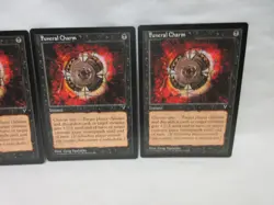 FUNERAL CHARM X3 MAGIC THE GATHERING VISIONS VINTAGE MTG CARD #376 - Image 4