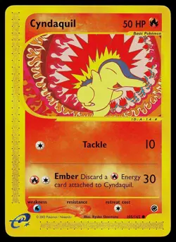 Pokemon Card - Cyndaquil Expedition Base Set 105/165 Common - Image 1