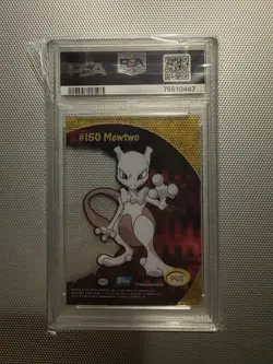 PSA MINT 9 - #150 MEWTWO - 2000 Topps Pokemon - TV Animation Clear Card #PC5 - Image 2