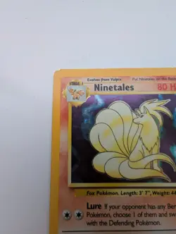 Pokemon Ninetales Base Set Unlimited Holo Rare Card 12/102 LP Excellent - Image 3