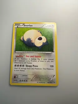 Pokemon TCG Snorlax Flashfire 80/106 Regular Non-Holo Card - Image 1