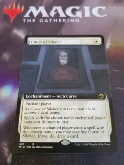 Mtg. 2x Curse of Silence. Extended Art. Innistrad: Midnight Hunt. Nm - Image 1