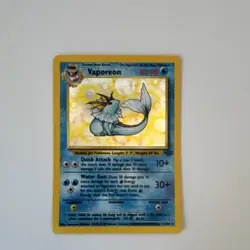 Pokemon TCG Vaporeon Jungle 12/64 Holo Rare Stage 1 80 HP 1999 English - Image 1