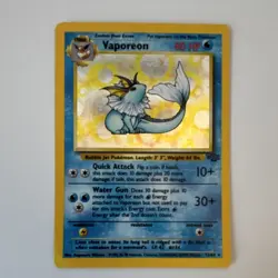 Pokemon TCG Vaporeon Jungle 12/64 Holo Rare Stage 1 80 HP 1999 English - Image 2