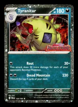 Pokemon TCG Tyranitar 135/193 Stamped Paldea Evolved Cosmos Holo Promo - Image 1