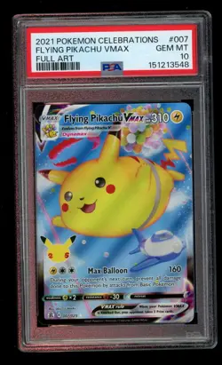 Pokemon Celebrations Flying Pikachu VMAX 007/025 Ultra Rare Holo PSA 10 - Image 1