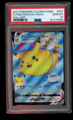 Pokemon Celebrations Flying Pikachu VMAX 007/025 Ultra Rare Holo PSA 10 - Image 3