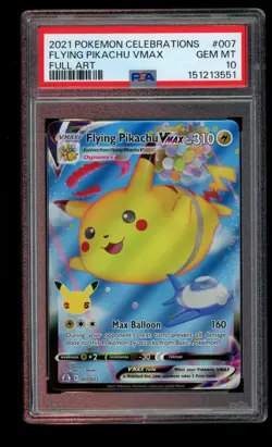 Pokemon Celebrations Flying Pikachu VMAX 007/025 Ultra Rare Holo PSA 10 - Image 5