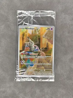 Pokemon TCG Mimikyu SVP 075 Paldean Fates ETB Black Star Promo - SEALED - Image 1
