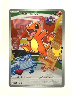 Charmander 038 Pokemon First Partner Illustration Rare Promo 30th Anniversary NM - Image 1