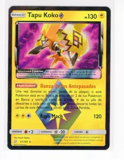 ~ESP~ SPANISH Tapu Koko Prism Star Team Up 51/181 Pokemon Card (Z1) - Image 1