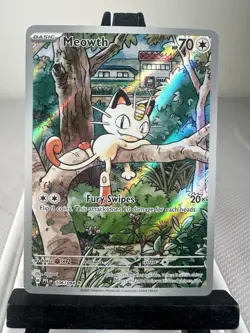 Pokemon TCG Meowth 106/094 Full Art IR Illustration Rare Phantasmal Flame NM - Image 1