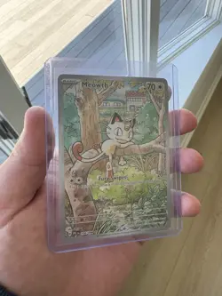 Pokemon TCG Meowth Phantasmal Flames 106/094 Illustration Rare M/NM - Image 1
