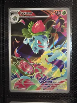 Pokemon TCG Ivysaur 134/132 Mega Evolution Illustration Rare Full Art Holo NM - Image 1