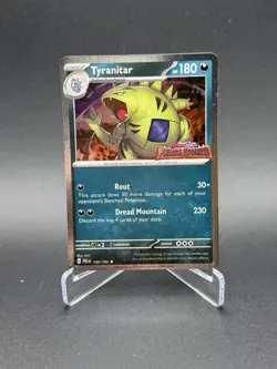 Pokemon TCG Tyranitar 135/193 Stamped Paldea Evolved Cosmos Holo Promo - Image 1