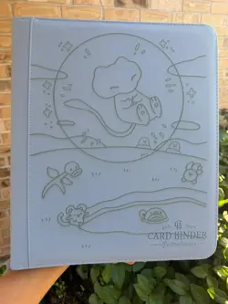 Pokemon Laser Engraved 9 Pocket Bubble Mew TOP LOADER Binder (Made To Order) - Image 1