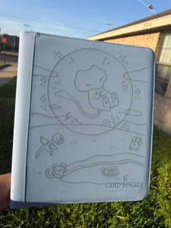 Pokemon Laser Engraved 9 Pocket Bubble Mew TOP LOADER Binder (Made To Order) - Image 2