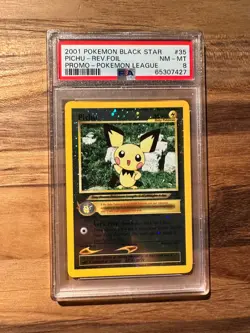 Pokemon Black Star Promo Pichu Reverse Holo N/M PSA8 PSA # 65307427 - Image 2