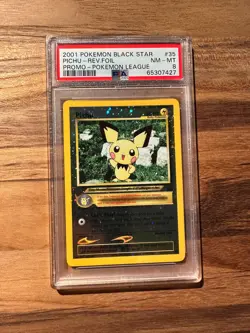 Pokemon Black Star Promo Pichu Reverse Holo N/M PSA8 PSA # 65307427 - Image 3