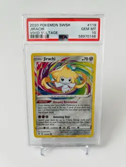 2020 Pokemon SWSH Jirachi Vivid Voltage 💎 PSA Gem Mint 10 Card 💎 - Image 1