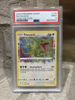 PSA 9 Rayquaza Vivid Voltage Pokemon Card - Image 1
