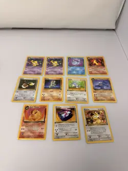 Vintage 1999 Pokemon 11 Card Lot /82 Rocket Dark Vaporeon Hypno Eevee Meowth - Image 1
