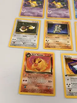 Vintage 1999 Pokemon 11 Card Lot /82 Rocket Dark Vaporeon Hypno Eevee Meowth - Image 2