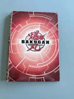 Bakugan Battle Brawler LOT - Red Binder & 38 Cards 3 Holos Doom Card Collection - Image 1