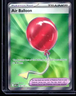 2025 Mega Evolutions Air Balloon #166 Full Art Holo Pokemon Card - Image 1